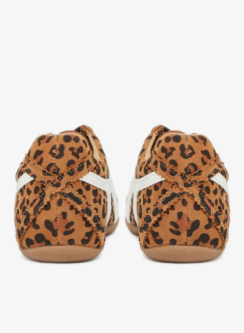 Styli  Women Leopard Print Lace Up Sneakers for Women | Best Price UAE